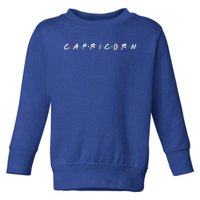 Capricorn Zodiac Sign Retros Style Cool Gift Toddler Sweatshirt