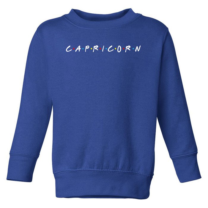 Capricorn Zodiac Sign Retros Style Cool Gift Toddler Sweatshirt