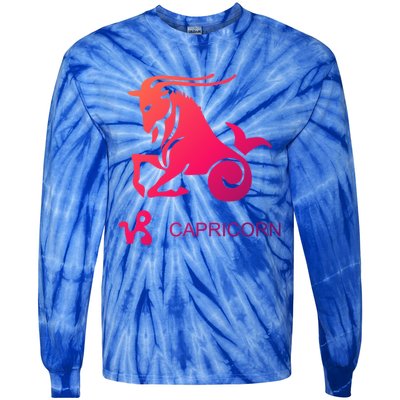 Capricorn Zodiac Sign Gift Tie-Dye Long Sleeve Shirt