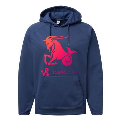 Capricorn Zodiac Sign Gift Performance Fleece Hoodie