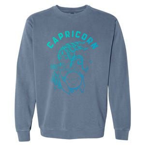 Capricorn Zodiac Sign Great Gift Garment-Dyed Sweatshirt