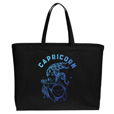 Capricorn Zodiac Sign Great Gift Cotton Canvas Jumbo Tote