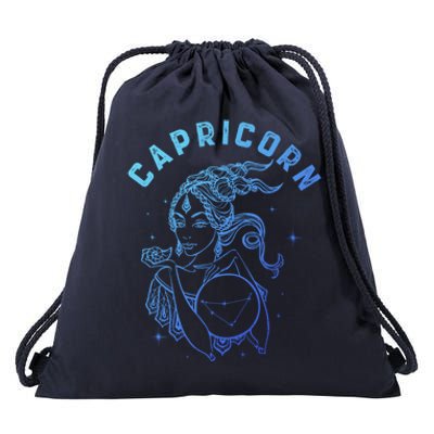 Capricorn Zodiac Sign Great Gift Drawstring Bag