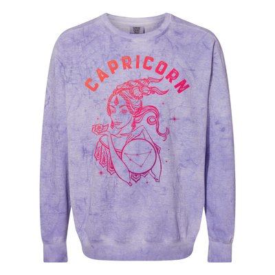 Capricorn Zodiac Sign Great Gift Colorblast Crewneck Sweatshirt