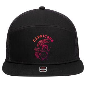 Capricorn Zodiac Sign Great Gift 7 Panel Mesh Trucker Snapback Hat