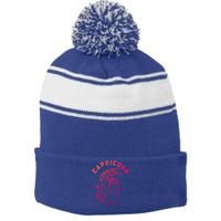 Capricorn Zodiac Sign Great Gift Stripe Pom Pom Beanie