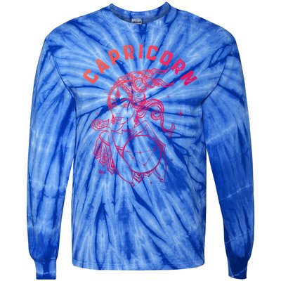 Capricorn Zodiac Sign Great Gift Tie-Dye Long Sleeve Shirt