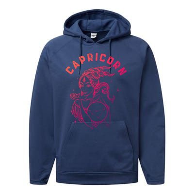 Capricorn Zodiac Sign Great Gift Performance Fleece Hoodie