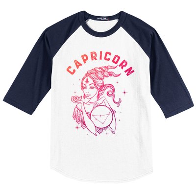 Capricorn Zodiac Sign Great Gift Baseball Sleeve Shirt