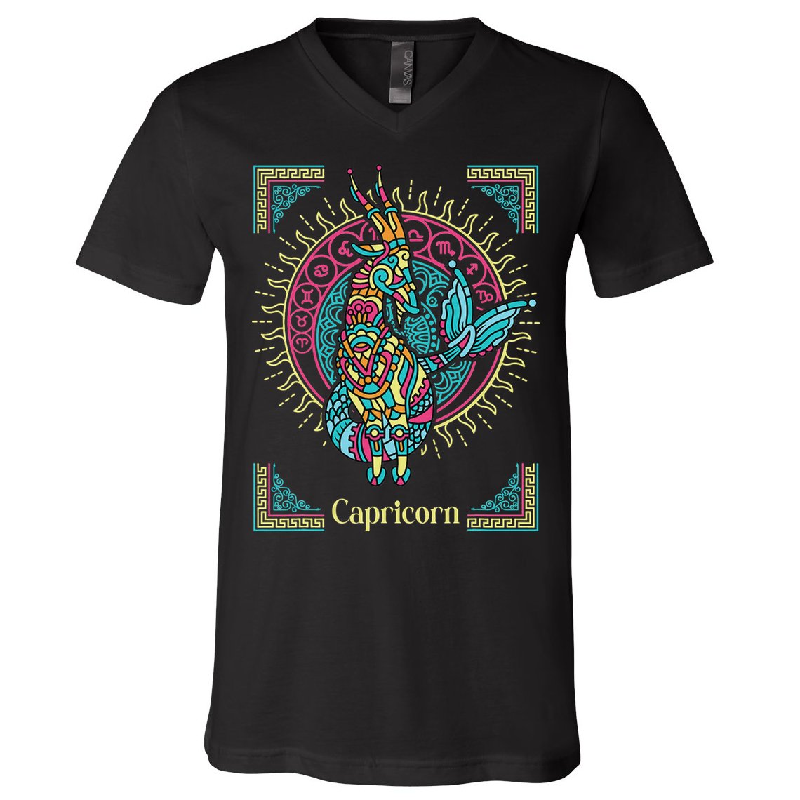 Capricorn Zodiac Sign Astrology Capricorn Birthday V-Neck T-Shirt
