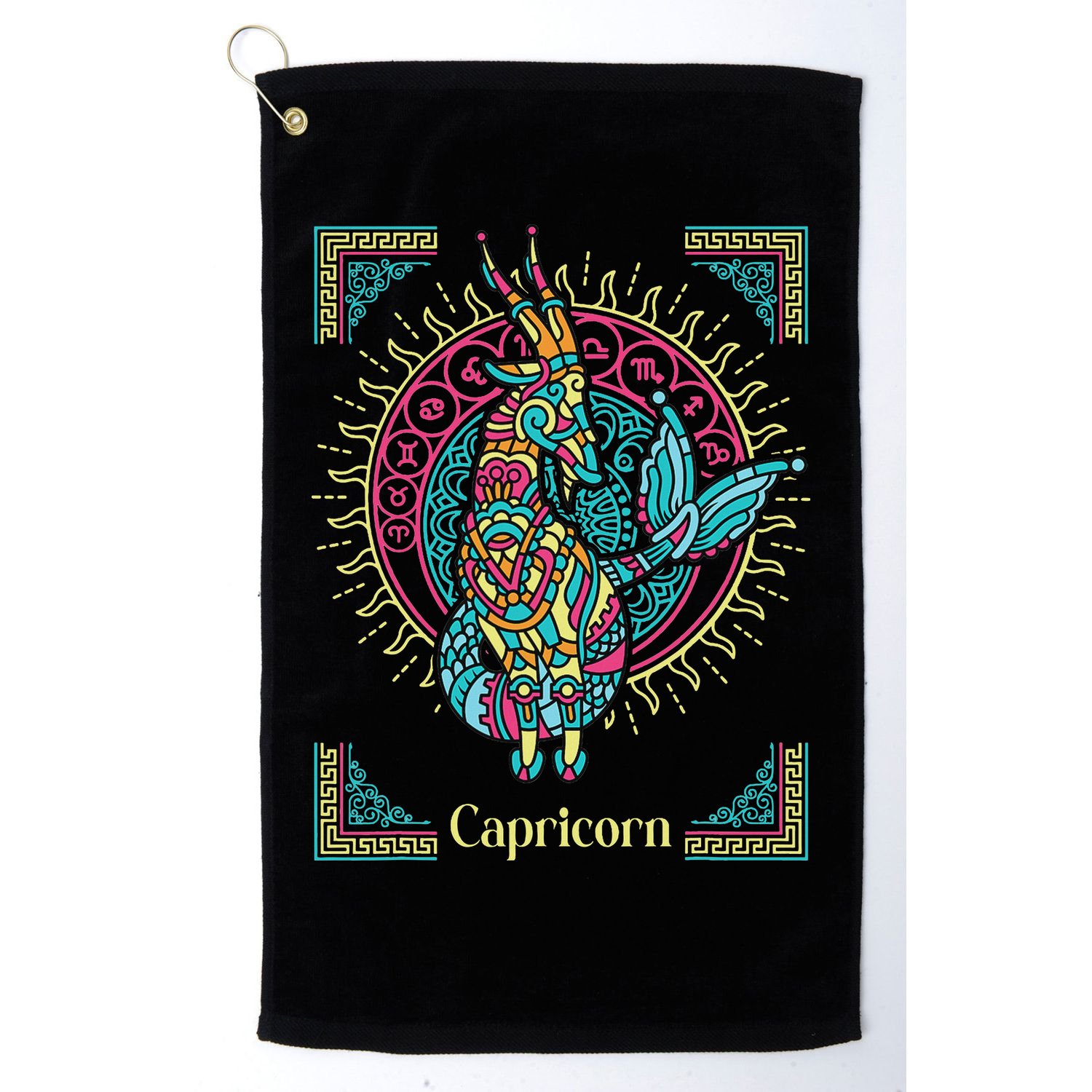 Capricorn Zodiac Sign Astrology Capricorn Birthday Golf Towel