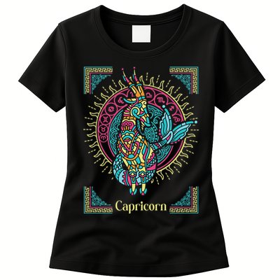 Capricorn Zodiac Sign Astrology Capricorn Birthday Womens T-Shirt