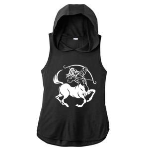 Centaur Zodiac Sagittarius Horoscope Astrology Star Sign Gift Ladies PosiCharge Tri-Blend Wicking Draft Hoodie Tank