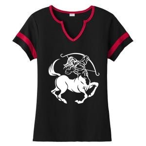 Centaur Zodiac Sagittarius Horoscope Astrology Star Sign Gift Ladies Halftime Notch Neck Tee