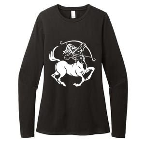 Centaur Zodiac Sagittarius Horoscope Astrology Star Sign Gift Womens CVC Long Sleeve Shirt