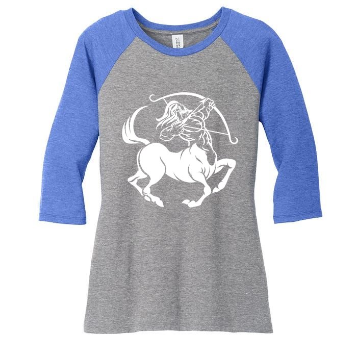 Centaur Zodiac Sagittarius Horoscope Astrology Star Sign Gift Women's Tri-Blend 3/4-Sleeve Raglan Shirt