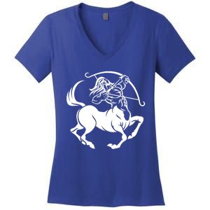 Centaur Zodiac Sagittarius Horoscope Astrology Star Sign Gift Women's V-Neck T-Shirt