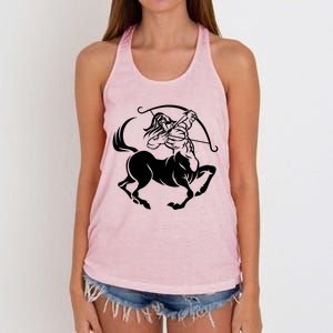 Centaur Zodiac Sagittarius Horoscope Astrology Star Sign Gift Women's Knotted Racerback Tank