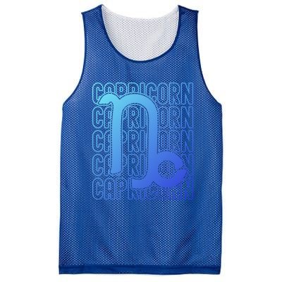 Capricorn Zodiac Sign Typography Astrology Gift Mesh Reversible Basketball Jersey Tank