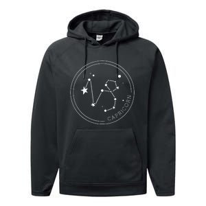 Capricorn Zodiac Sign Constellation Gift Horoscope Performance Fleece Hoodie