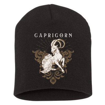 Capricorn Zodiac Sign Horoscope Astrology Birthday Short Acrylic Beanie