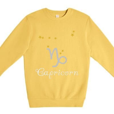 Capricorn Zodiac Sign Constellation Astrology Premium Crewneck Sweatshirt