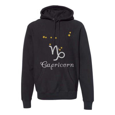 Capricorn Zodiac Sign Constellation Astrology Premium Hoodie