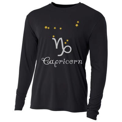 Capricorn Zodiac Sign Constellation Astrology Cooling Performance Long Sleeve Crew