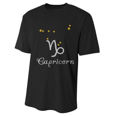 Capricorn Zodiac Sign Constellation Astrology Performance Sprint T-Shirt