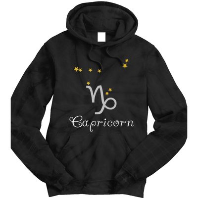 Capricorn Zodiac Sign Constellation Astrology Tie Dye Hoodie