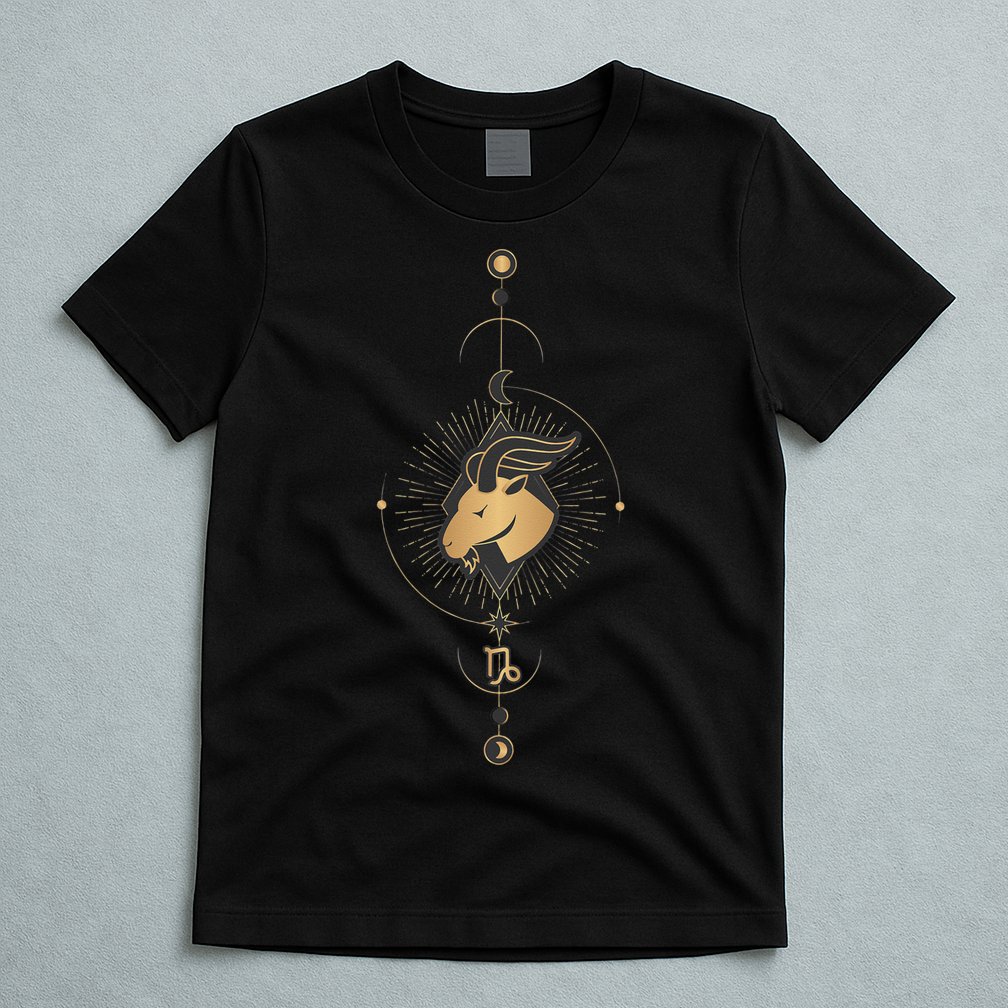 Capricorn Zodiac Symbol Cosmic Cool Astrology Lover Gifts T-Shirt