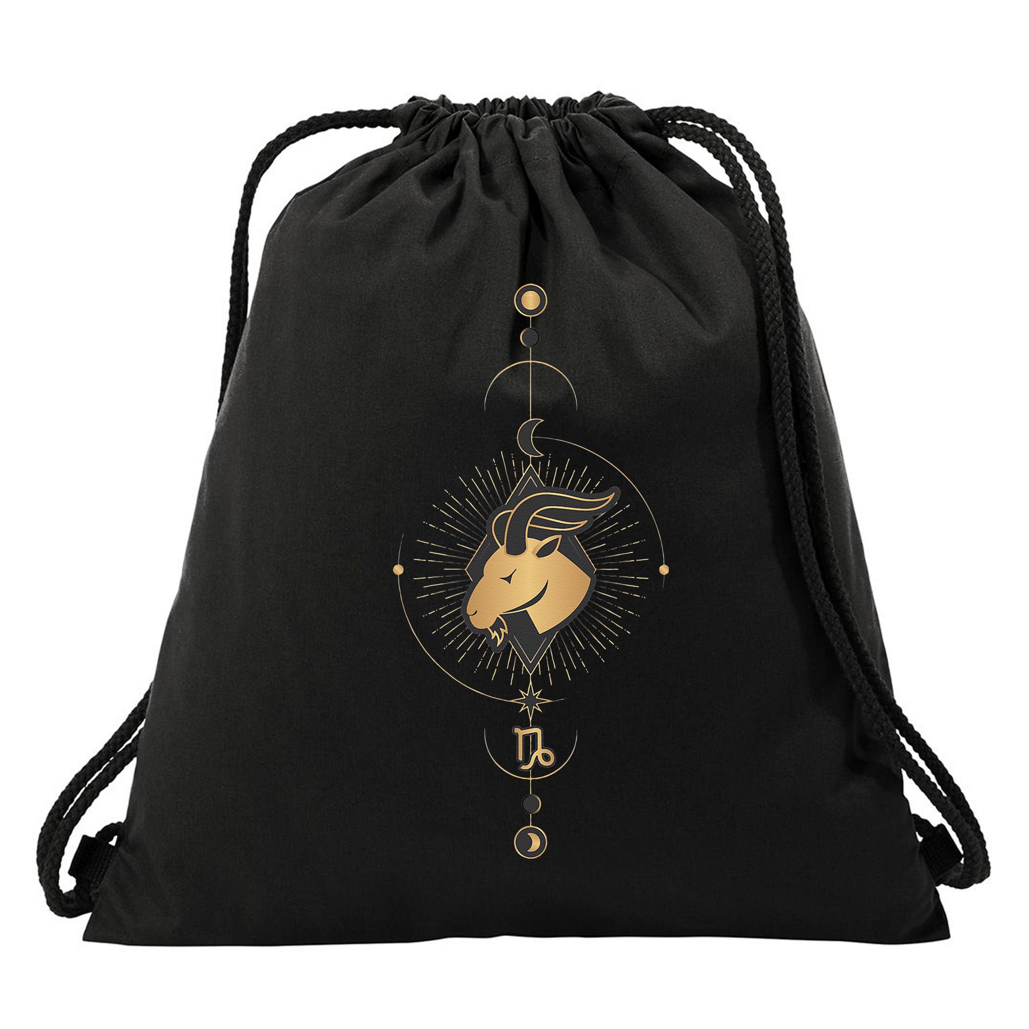 Capricorn Zodiac Symbol Cosmic Cool Astrology Lover Gifts Drawstring Bag