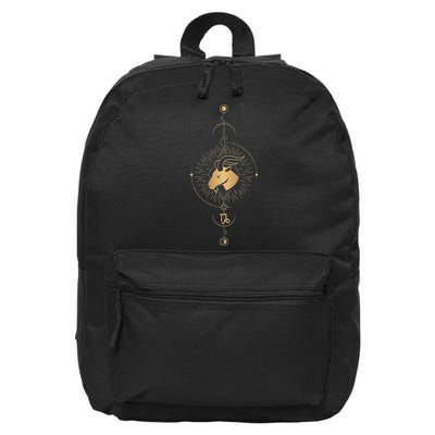 Capricorn Zodiac Symbol Cosmic Cool Astrology Lover Gifts 16 in Basic Backpack