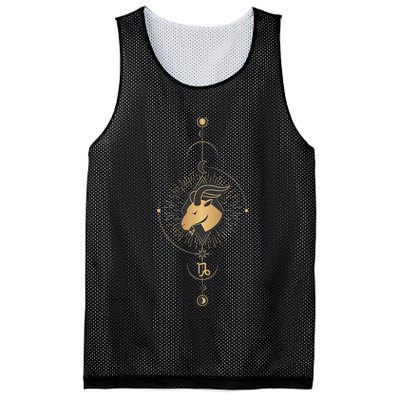 Capricorn Zodiac Symbol Cosmic Cool Astrology Lover Gifts Mesh Reversible Basketball Jersey Tank