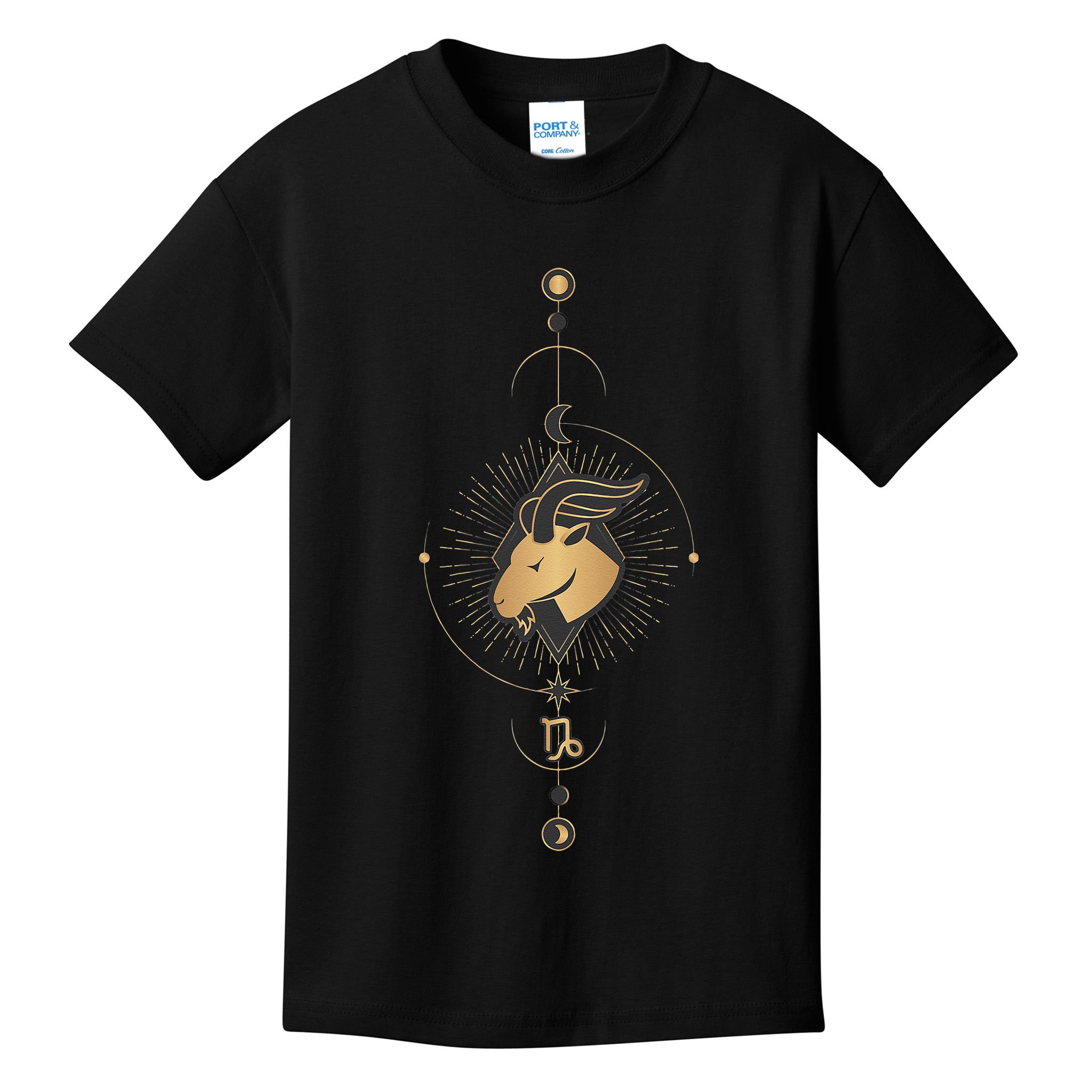 Capricorn Zodiac Symbol Cosmic Cool Astrology Lover Gifts Kids T-Shirt