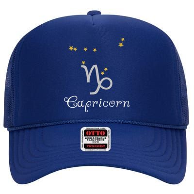 Capricorn Zodiac Sign Constellation Astrology Capricorn Great Gift High Crown Mesh Back Trucker Hat