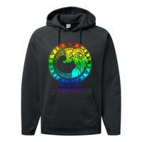 Capricorn Zodiac Sign Rainbow December January Birthday Performance Fleece Hoodie