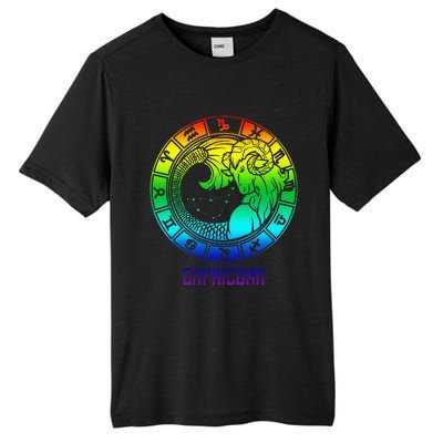 Capricorn Zodiac Sign Rainbow December January Birthday Tall Fusion ChromaSoft Performance T-Shirt