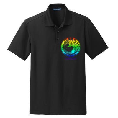 Capricorn Zodiac Sign Rainbow December January Birthday Dry Zone Grid Polo