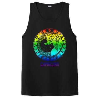 Capricorn Zodiac Sign Rainbow December January Birthday PosiCharge Competitor Tank