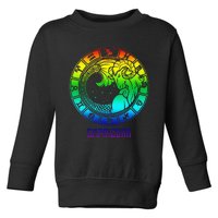 Capricorn Zodiac Sign Rainbow December January Birthday Toddler Sweatshirt