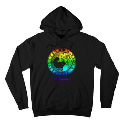 Capricorn Zodiac Sign Rainbow December January Birthday Tall Hoodie