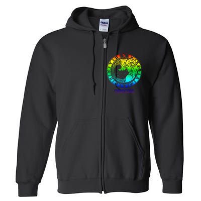 Capricorn Zodiac Sign Rainbow December January Birthday Full Zip Hoodie