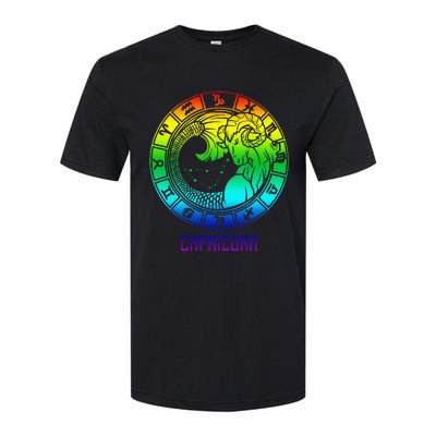 Capricorn Zodiac Sign Rainbow December January Birthday Softstyle® CVC T-Shirt