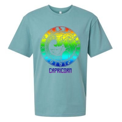 Capricorn Zodiac Sign Rainbow December January Birthday Sueded Cloud Jersey T-Shirt