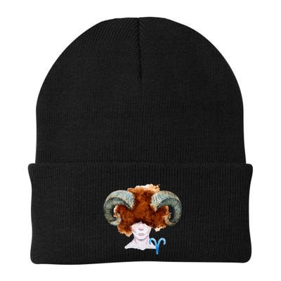 Capricorn. Zodiac Sign Watercolor Illustration Beanie