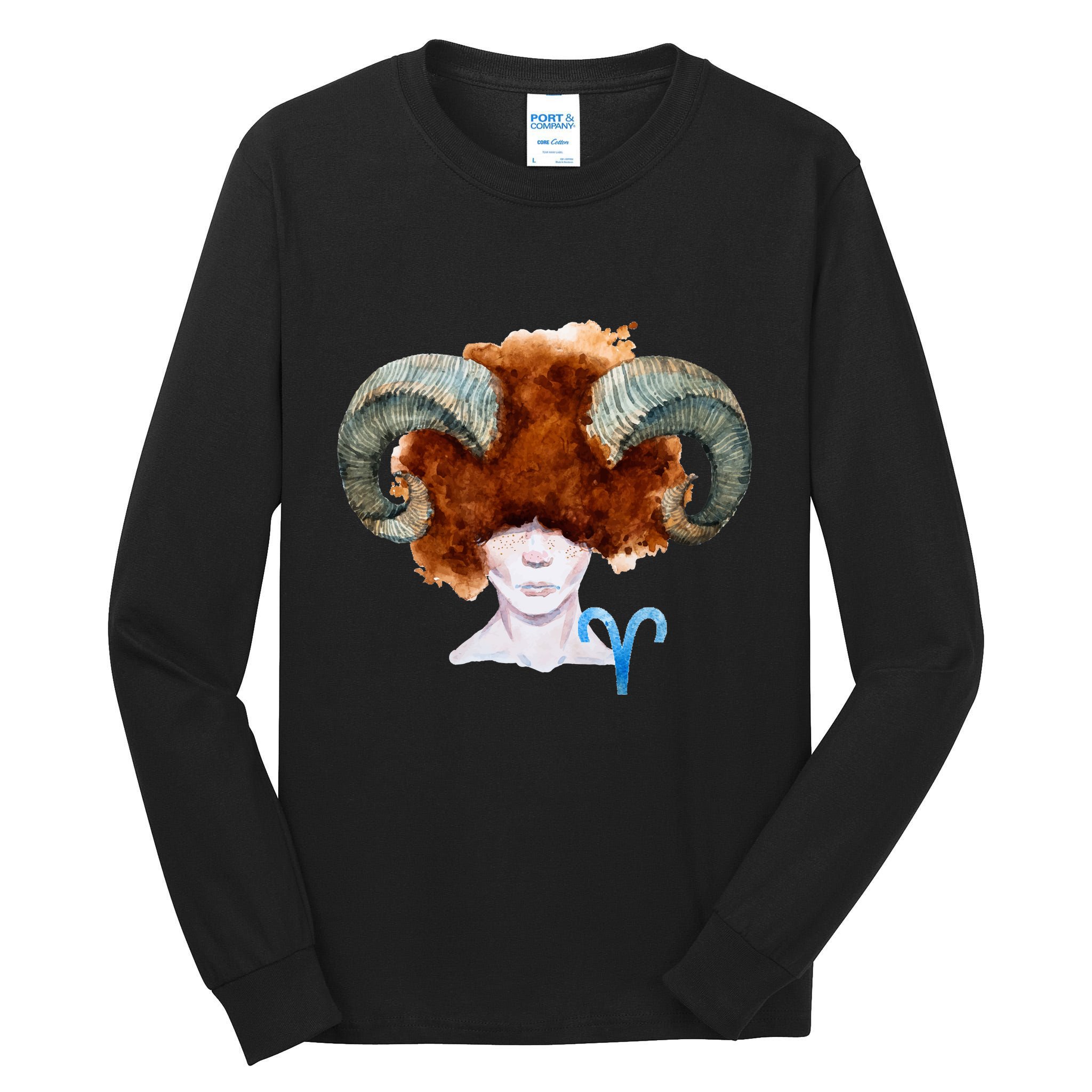 Capricorn. Zodiac Sign Watercolor Illustration Tall Long Sleeve T-Shirt