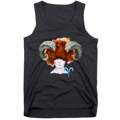 Capricorn. Zodiac Sign Watercolor Illustration Tank Top