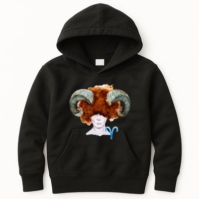 Capricorn. Zodiac Sign Watercolor Illustration Kids Hoodie