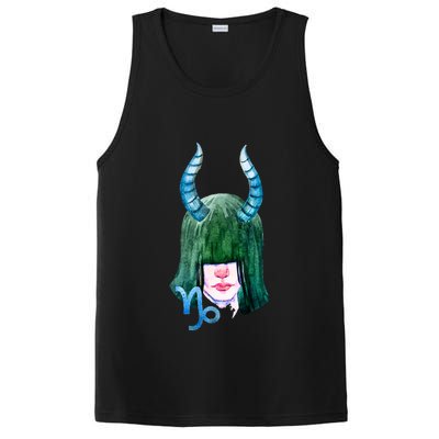 Capricorn Zodiac Sign Watercolor Illustration PosiCharge Competitor Tank
